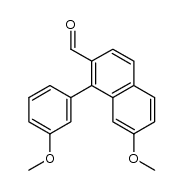 7-methoxy-1-(3-methoxyphenyl)-2-naphthalenecarboxaldehyde结构式