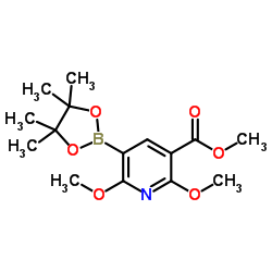 Methyl 2,6-dimethoxy-5-(4,4,5,5-tetramethyl-1,3,2-dioxaborolan-2-yl)nicotinate Structure