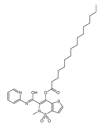 [2-methyl-1,1-dioxo-3-(pyridin-2-ylcarbamoyl)thieno[2,3-e]thiazin-4-yl] hexadecanoate Structure