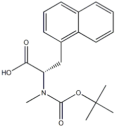 N-Boc-N-methyl-3-(1-naphthyl)-L-alanine结构式