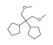 (2-cyclopentyl-1,3-dimethoxypropan-2-yl)cyclopentane Structure