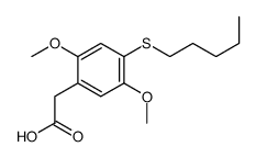 Benzeneacetic acid, 2,5-dimethoxy-4-(pentylthio)-结构式