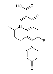 9-fluoro-6,7-dihydro-5-methyl-1-oxo-8-(4-oxo-1,2,3,4-tetrahydro-1-pyridyl)-1H,5H-benzo[i,j]quinolizine-2-carboxylic acid Structure