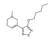 1,2,5,6-Tetrahydro-1-methyl-3-(3-pentyloxy-1,2,5-thiadiazol-4-yl)pyridine结构式