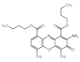 dibutyl 2-amino-4,6-dimethyl-3-oxo-phenoxazine-1,9-dicarboxylate picture