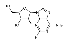 9H-Purin-6-amine, 9-(2-deoxy-2-fluoro-β-D-arabinofuranosyl)-2-fluoro-结构式