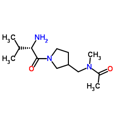 N-Methyl-N-{[1-(L-valyl)-3-pyrrolidinyl]methyl}acetamide结构式