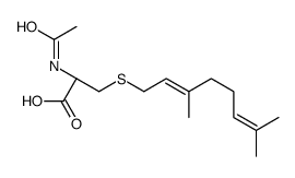 (2R)-2-acetamido-3-(3,7-dimethylocta-2,6-dienylsulfanyl)propanoic acid Structure