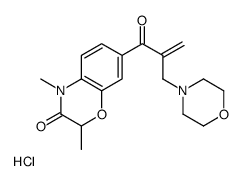 2,4-dimethyl-7-[2-(morpholin-4-ylmethyl)prop-2-enoyl]-1,4-benzoxazin-3-one,hydrochloride结构式