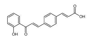 3-[4-[3-(2-hydroxyphenyl)-3-oxoprop-1-enyl]phenyl]prop-2-enoic acid Structure