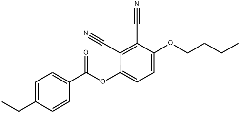Benzoic acid, 4-ethyl-, 4-butoxy-2,3-dicyanophenyl ester Structure