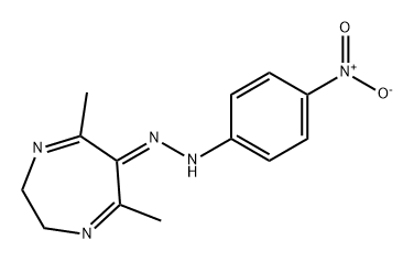 6H-1,4-Diazepin-6-one, 2,3-dihydro-5,7-dimethyl-, 2-(4-nitrophenyl)hydrazone结构式