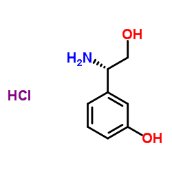 3-[(1S)-1-Amino-2-hydroxyethyl]phenol hydrochloride (1:1) structure