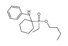 N-[1-[butoxy(ethyl)phosphoryl]cyclohexyl]aniline Structure
