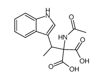 acetylamino-(1-indol-3-yl-ethyl)-malonic acid Structure