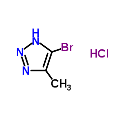 5-Bromo-4-methyl-1H-1,2,3-triazole hydrochloride (1:1)结构式