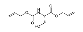 N-allyloxycarbonyl-(S)-serine allyl ester Structure