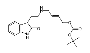 (E)-tert-butyl (4-((2-(2-oxoindolin-3-yl)ethyl)amino)but-2-en-1-yl) carbonate Structure