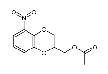 (5-nitro-2,3-dihydrobenzo[b][1,4]dioxin-2-yl)methyl acetate结构式
