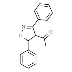 1-(4,5-Dihydro-3,5-diphenylisoxazol-4-yl)ethanone结构式