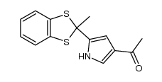 1-(5-(2-methylbenzo[d][1,3]dithiol-2-yl)-1H-pyrrol-3-yl)ethanone Structure