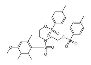 N,N-bis(2-((4-tolylsulfonyl)oxy)ethyl)-4-methoxy-2,3,6-trimethylbenzenesulfonamide picture