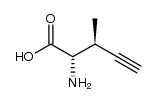 (2S,3S)-2-amino-3-methylpent-4-ynoic acid结构式