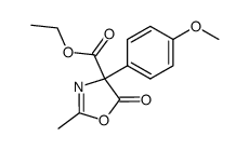 4-Oxazolecarboxylic acid,4,5-dihydro-4-(4-methoxyphenyl)-2-methyl-5-oxo-,ethyl ester Structure