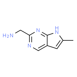 (6-Methyl-7H-pyrrolo[2,3-d]pyrimidin-2-yl)methanamine结构式