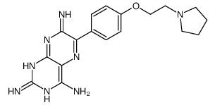 6-[4-(2-pyrrolidin-1-ylethoxy)phenyl]pteridine-2,4,7-triamine结构式