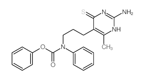 Carbamic acid,[3-(2-amino-1,4-dihydro-6-methyl-4-thioxo-5-pyrimidinyl)propyl]phenyl-, phenylester (9CI) picture