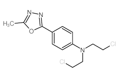 N,N-bis(2-chloroethyl)-4-(5-methyl-1,3,4-oxadiazol-2-yl)aniline structure