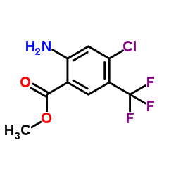 Methyl 2-amino-4-chloro-5-(trifluoromethyl)benzoate结构式