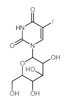 2,4(1H,3H)-Pyrimidinedione,5-fluoro-1-b-D-glucopyranosyl- Structure