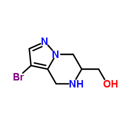 (3-Bromo-4,5,6,7-tetrahydropyrazolo[1,5-a]pyrazin-6-yl)methanol结构式