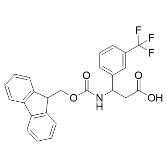 3-((((9H-芴-9-基)甲氧基)羰基)氨基)-3-(3-(三氟甲基)苯基)丙酸结构式