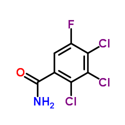 2,3,4-Trichloro-5-fluorobenzamide Structure