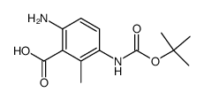 6-amino-3-[[(1,1-dimethylethoxy)carbonyl]amino]-2-methylbenzoic acid结构式