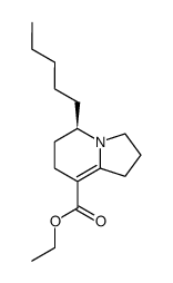 (-)-Ethyl 5-pentyl-1,2,3,5,6,7-hexahydroindolizine-8-carboxylate Structure