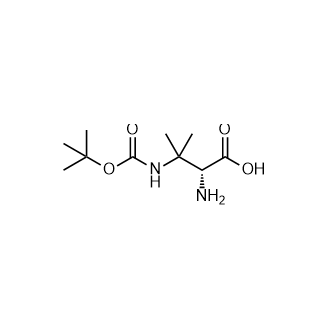 (r)-2-Amino-3-((tert-butoxycarbonyl)amino)-3-methylbutanoic acid Structure