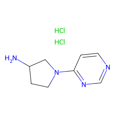 1-(pyrimidin-4-yl)pyrrolidin-3-amine dihydrochloride结构式