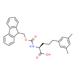 Fmoc-2-amino-5-phenyl(3,5-Dimethyl)-L-pentanoic acid结构式