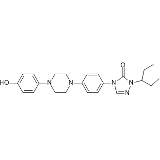 4-(4-(4-(4-Hydroxyphenyl)piperazin-1-yl)phenyl)-1-(pentan-3-yl)-1H-1,2,4-triazol-5(4H)-one Structure