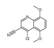 4-氯-5,8-二甲氧基喹啉-3-甲腈结构式
