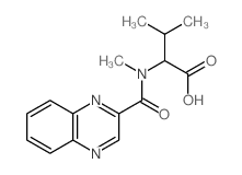 3-methyl-2-(methyl-(quinoxaline-2-carbonyl)amino)butanoic acid Structure