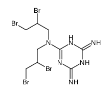 2-N,2-N-bis(2,3-dibromopropyl)-1,3,5-triazine-2,4,6-triamine Structure