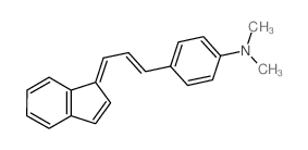 4-[(3E)-3-inden-1-ylideneprop-1-enyl]-N,N-dimethyl-aniline Structure