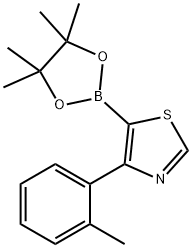 4-(2-Tolyl)thiazole-5-boronic acid pinacol ester结构式