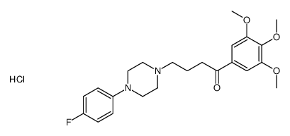 4-[4-(4-fluorophenyl)piperazin-1-ium-1-yl]-1-(3,4,5-trimethoxyphenyl)butan-1-one,chloride Structure