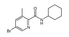 5-BROMO-3-METHYL-N-CYCLOHEXYLPYRIDINE-2-CARBOXAMIDE structure